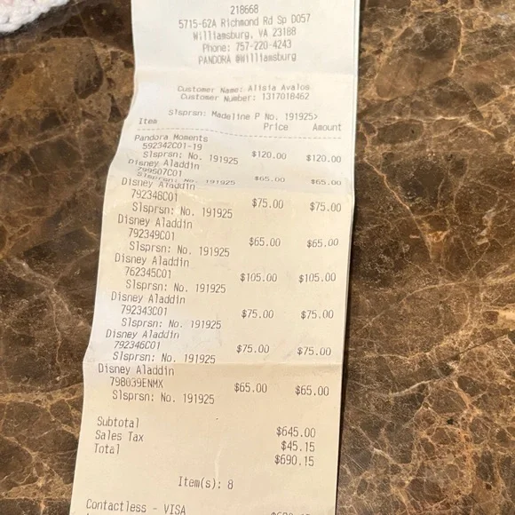 Pandora Silver Charm Bracelet with Blue and Gold Accents - Picture 13 of 13